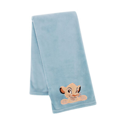 #ad Disney Baby Lion King Adventure Baby Blanket by Lambs amp; Ivy Blue Brown $18.99