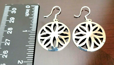 #ad Erick#x27;s Sterling Silver Flower Earrings Taxco.925 $38.00