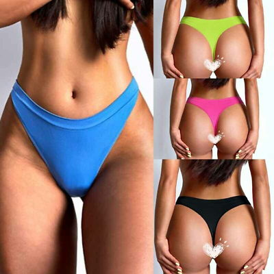 #ad Womens Lady Briefs Underwear G String Thongs Panties High Cut Lingeries Intimate $8.79