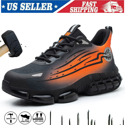#ad Mens Work Safety Shoes Steel Toe Cap Roofing Shoes Boots Indestructible Sneakers $44.17
