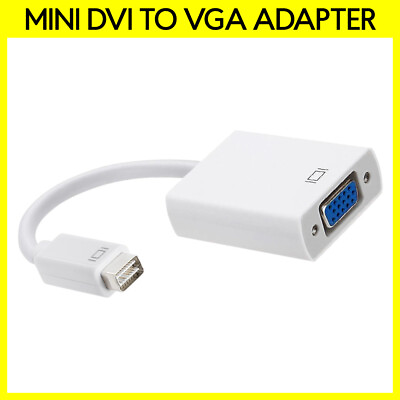 #ad Mini DVI to VGA Adapter DVI Mini Male to VGA Female Video Converter 6 Inch Cable $9.99