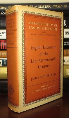 #ad Sutherland James ENGLISH LITERATURE OF THE LATE SEVENTEENTH CENTURY Oxford Hist $48.52