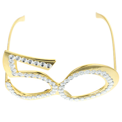 #ad 50th Birthday Glasses Golden Sunglasses with Rhinestones BP $9.95