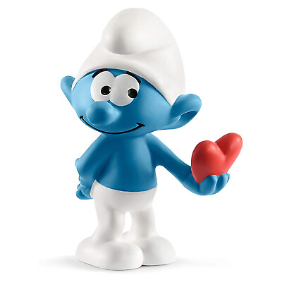 #ad Schleich Smurfs Smurf With Heart Figure 20817 NEW IN STOCK $9.99