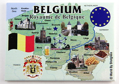 #ad BELGIUM EU SERIES FRIDGE COLLECTOR#x27;S SOUVENIR MAGNET 2.5quot; X 3.5quot; $8.45