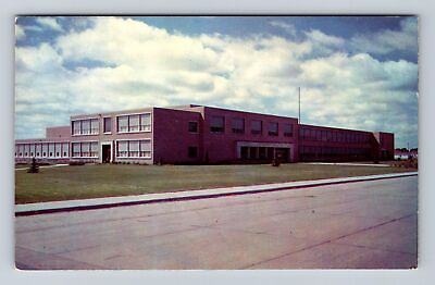 #ad North Platte NE Nebraska New Junior High School Antique Vintage Postcard $7.99