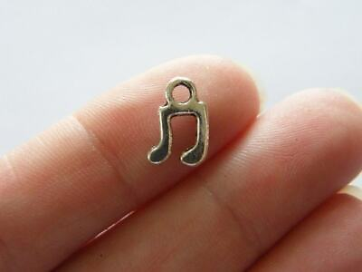 #ad 18 Music note charms antique silver tone MN4 $4.25