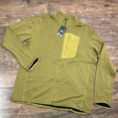 #ad Mountain Hardwear Type 2 Fun Mens Yellow Full Zip Lightweight Jacket XXL 2XL NEW $85.00