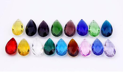 #ad #ad 10PCS 38MM Colorful Teardrop Glass Chandelier Crystal Prisms Wedding Decoration $9.92