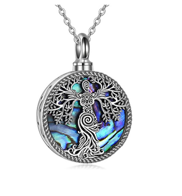 #ad CREMATION URN ASHES TREE LIFE GODDESS Pendant 24quot; 925 Sterling Silver Necklace $19.89