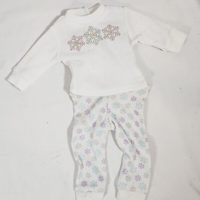 #ad American Girl Doll Bitty Baby Twin Let It Snow Pajamas Top amp; Pants Outfit Set $17.00