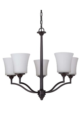 #ad Five Light Chandelier 25.5 inches wide by 22 inches high Oiled Bronze Finish $165.95