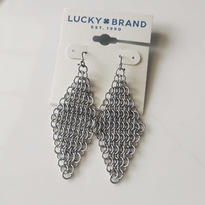 #ad New Lucky Brand Geometric Drop Earrings Gift Vintage Women Party Holiday Jewelry $7.99