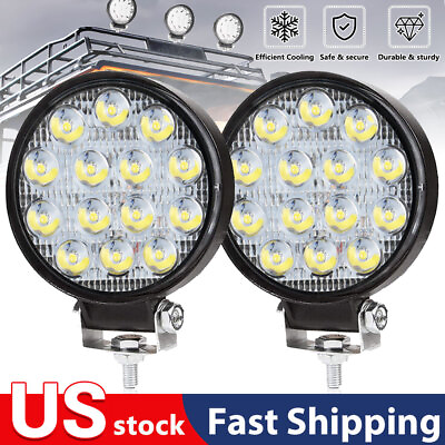 #ad 2520LM LED Work Light Flood SPOT Lights For Truck Off Road Tractor ATV Round 2PC $11.89