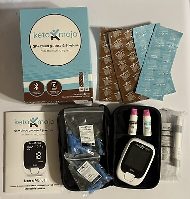 #ad Keto Mojo GK Blood Glucose amp; Ketone Dual Monitoring System Exp:2025 $45.99