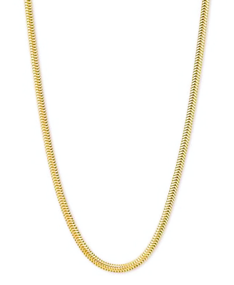 #ad Made in Italy Snake Chain Necklace in 18k Gold Plated Sterling Silver 18quot; 3mm $79.99