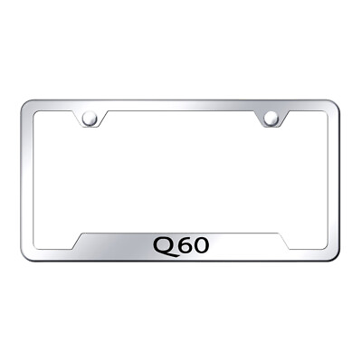 #ad Chrome Laser Etched Cutout Bottom License Plate Frame for Infiniti Q60 $61.95