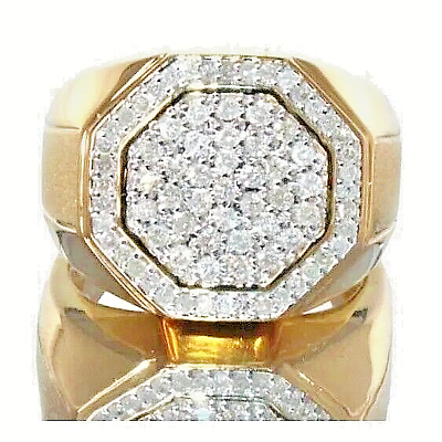 #ad Men#x27;s 14k gold ov ss 1.00 ct Quality Diamond Ring $854.05