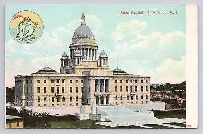 #ad Postcard State Capitol Providence Rhode Island $2.79