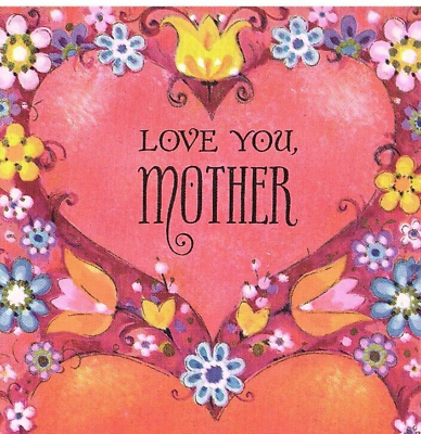 #ad HAPPY VALENTINES DAY CARD LOVE YOU MOTHER FLORAL HEART VINTAGE USED $16.12