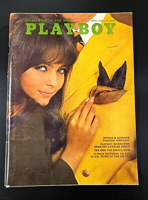 #ad Playboy Magazine April 1968 Gaye Rennie centerfold very good vintage $19.99