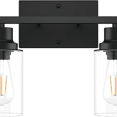 #ad Tipace Industrial Vanity Light Fixture2 Light Matte Black Bathroom Lighting $23.33