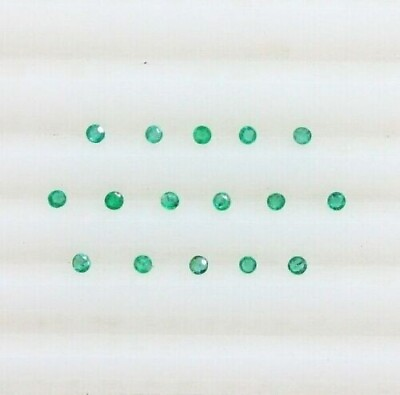 #ad 12 pcs Green Emerald Round Cut 3 mm Lot Loose Gemstone GDGL Certified R 1131 $13.00
