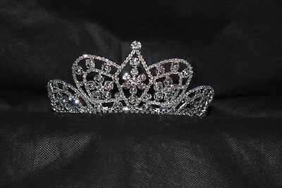 #ad New Rhinestone Butterfly Princess Tiara Crown $25.00