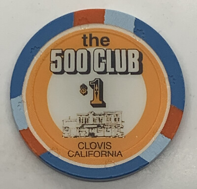 #ad The 500 Club $1 Casino Chip Clovis CA California Card Room Sun Mold $10.49
