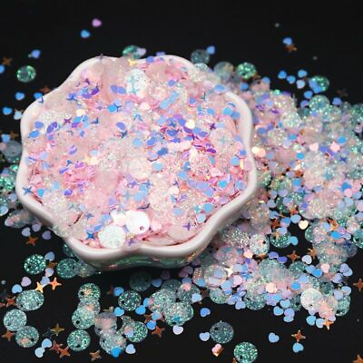#ad Glitter Heart Star Dot Loose Sequin Flat Round Nail Art Craft Sew Sequins 10g $9.10