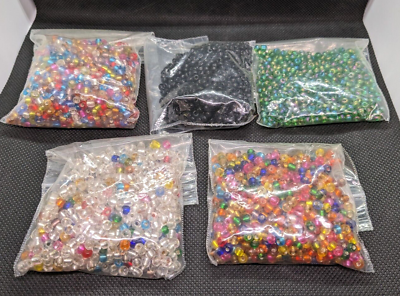 #ad Lot of Five Seed Bead Bundles Multi Colors Jewelry Supply Findings Arts Crafts $15.50