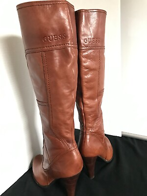 #ad Guess High Heeled Tall Leather Boots sz 7 $40.00