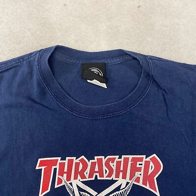 #ad Thrasher Graphic Tee Thrifted Vintage Style Size M $17.50