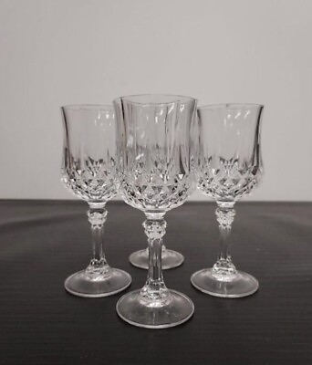 #ad Vintage Cristal D#x27;Arques Durand Longchamp Wine Glasses 0ne Lovely $8.00