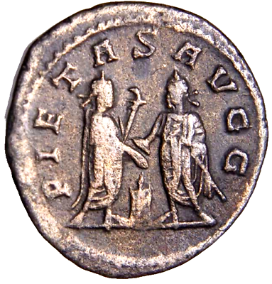 #ad CERTIFIED Authentic Roman Coin FULLY SILVERED Gallienus PIETAS Antoninianus $59.76