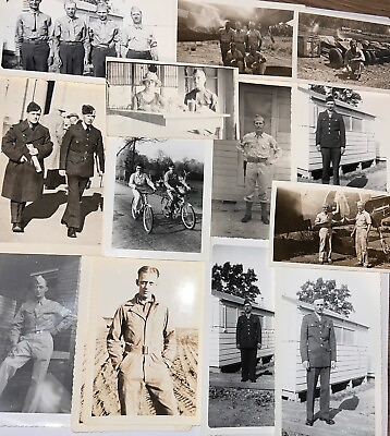 #ad Antique Army Soldier Photos Lot Of 14 1942 1945 $28.00
