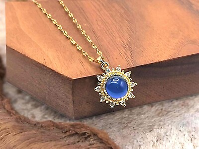 #ad Changing Color Mood Sun Necklace Necklace Gold tone 18 Inches $17.00