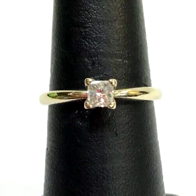 #ad MA3 14k White Gold Diamond 0.30TCW 2.4g Size 7 Solitaire Engagement Ring $749.50