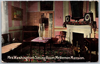 #ad Vtg Virginia VA Mt Vernon Mansion Mrs Washongton#x27;s Sitting Room 1910s Postcard $1.99