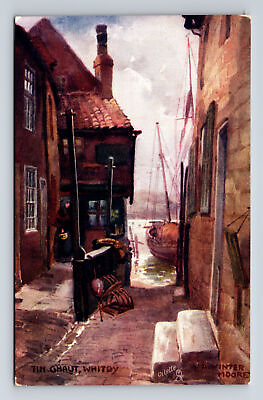 #ad Tin Ghaut Fishing Village Raphael Tuck#x27;s Oilette Whitby England Postcard $3.77