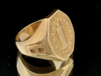 #ad Vintage TIFFANY amp; Co. 18K Yellow Gold Barnard College Signet Class Ring Size 3 $1999.00