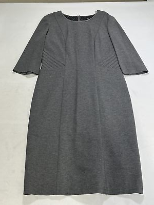 #ad Womens BOSS Hugo Boss Gray 3 4 Sleeve Dress Size 6 NEW $149.99