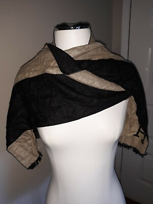 #ad 100% Woven Silk Letter H Scarf Shawl 74×11 $25.00