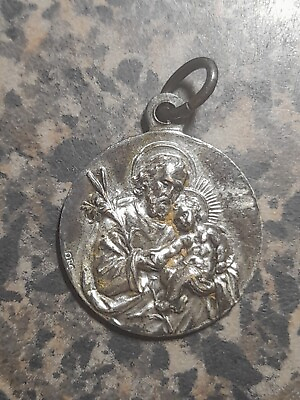 #ad Vintage St Joseph Angelis Medal $13.00