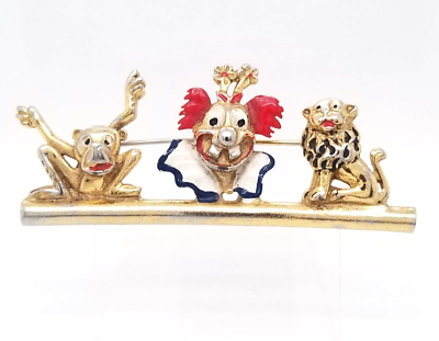#ad Coro Dumbo Animal Trio Walt Disney Circus Vintage Figural Pin Brooch. $272.25