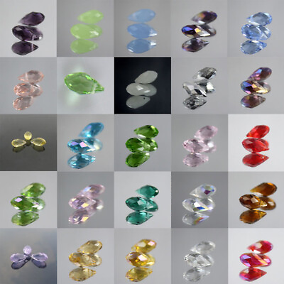 #ad Teardrop Faceted Crystal Glass Loose Crafts Beads For Jewelry making Earring $1.99