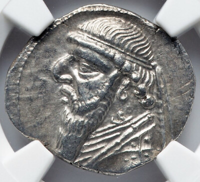 #ad NGC Ch AU Mithradates II 121 91 BC PARTHIAN PARTHIA KINGDOM DRACHM Persian COIN $399.99