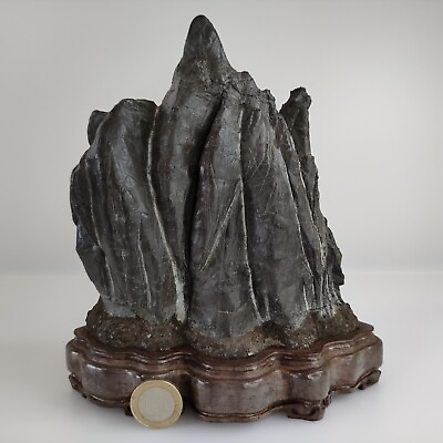 #ad Suiseki Mountain Viewing Stone Bonsai Zen Japanese Rock Furuya ishi 1943g $250.00