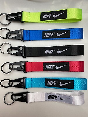 #ad Black Red Blue White or Green Nike Wrist Lanyard Keychain Free Shipping $9.99