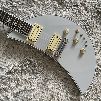 #ad Electric Guitar Moon Silver H H Pickups Rosewood Fretboard Guitar Free Shipping $289.00